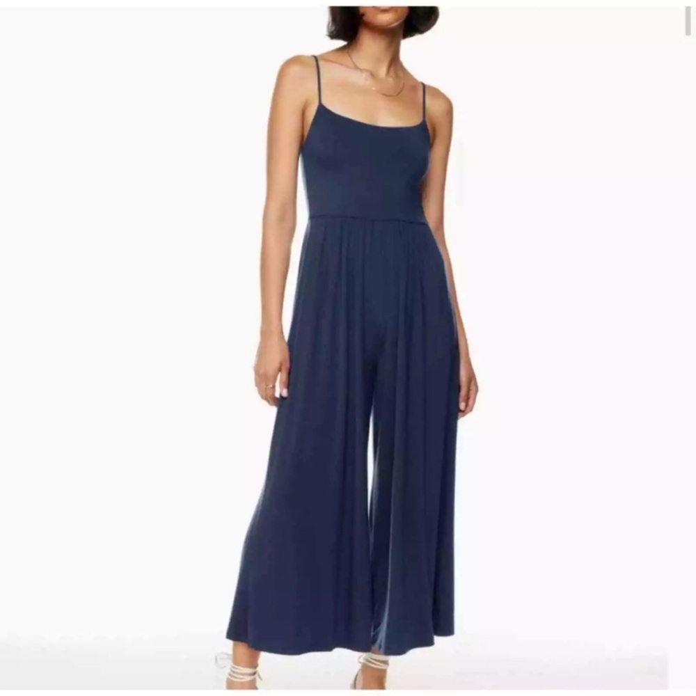 Wilfred Market Jumpsuit Fit-and-flare Wide-leg Jersey Soft Stretch black sz M
